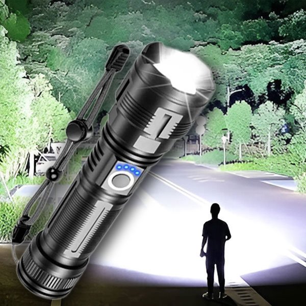 Szuper erős teljesítményű újratölthető zseblámpa | BLAZORA Szuper erős teljesítményű újratölthető zseblámpa | BLAZORA